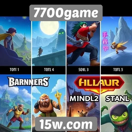 Comparação de jogos populares disponíveis no 7700game